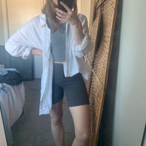 Aritzia white oversized long sleeve button up